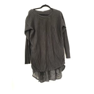 Pas De Calais Tunic Size 34 With Patterned Fromt and Linen Back Panel